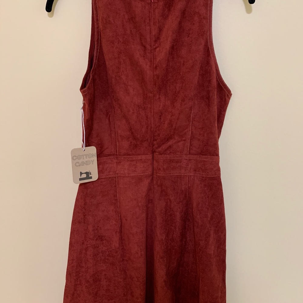 Red suede cutout dress - Picture 7 of 7